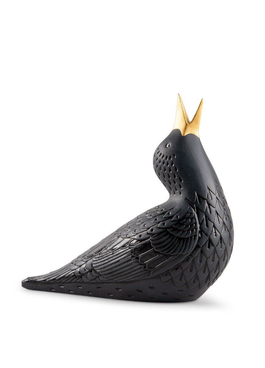 010 - 09676 - LLADRO® Figur Starling I Figurine. Black 17x19x9cm 01009676 2023