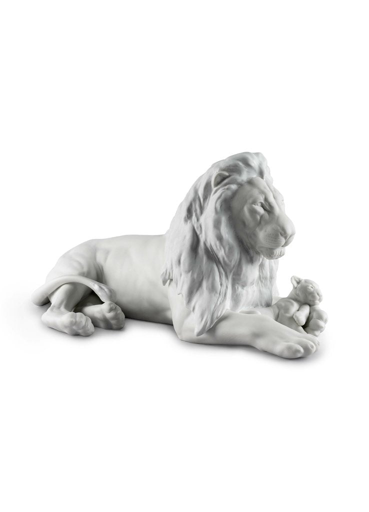 010 - 09454 - LLADRO® Figur Tiere 'Löwe mit Jungtier - 21x44cm' 01009454