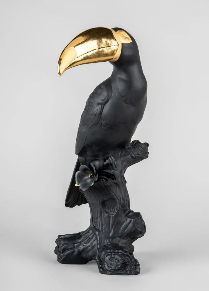 010 - 09712 - LLADRO® Figur Toucan - Tukan schwarz - gold 38x19x28cm 01009712 2023 limitiert