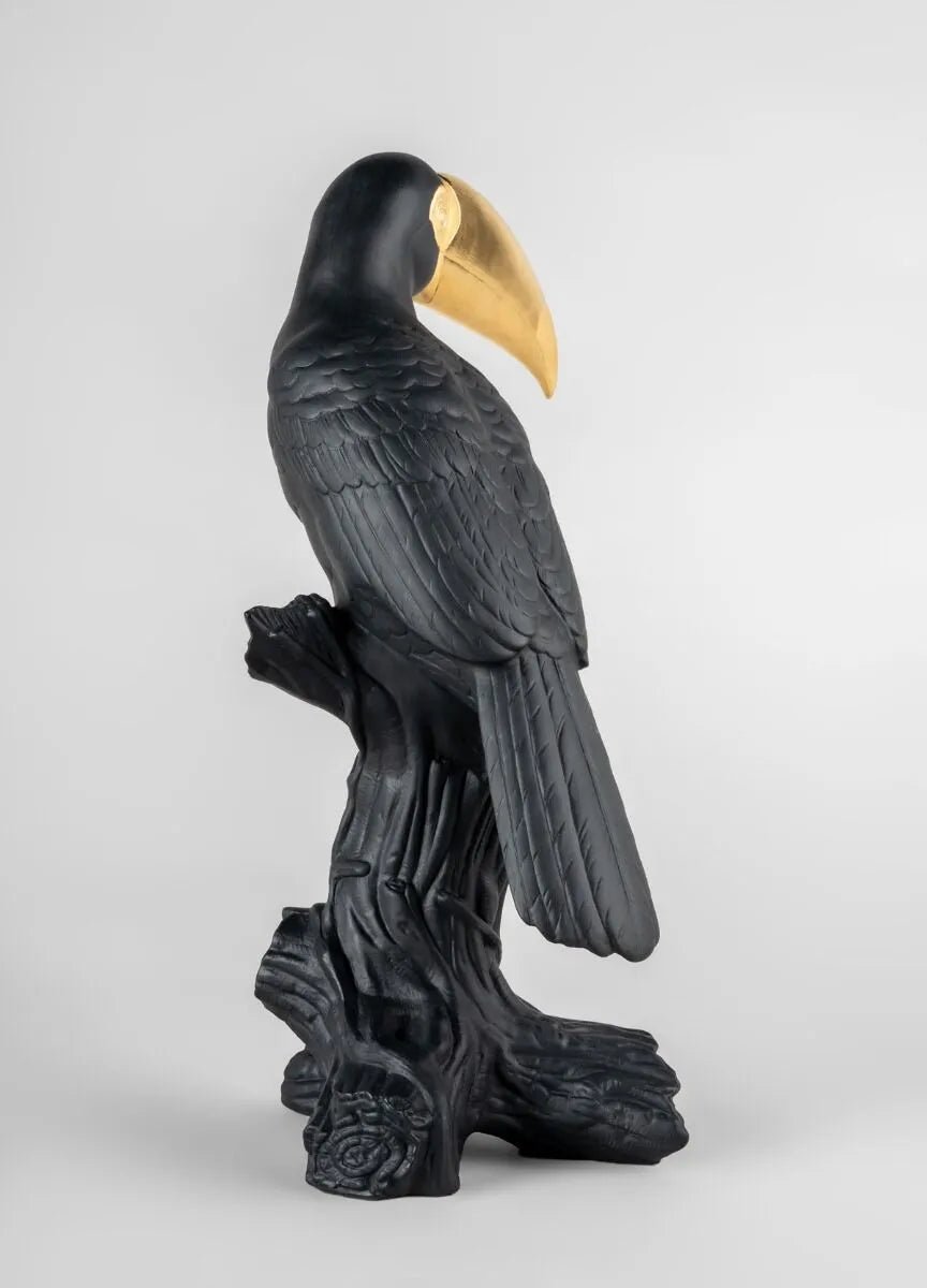 010 - 09712 - LLADRO® Figur Toucan - Tukan schwarz - gold 38x19x28cm 01009712 2023 limitiert