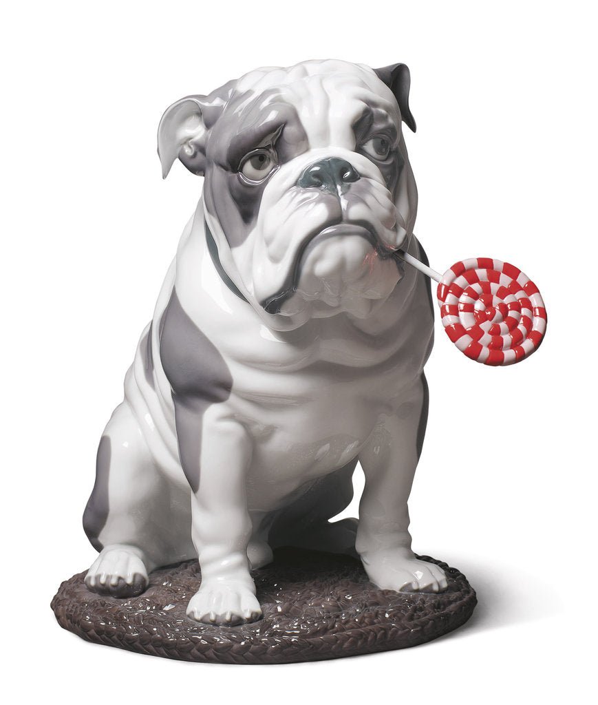 010 - 09234 - LLADRO® Figuren »Figur BULLDOG MIT LUTSCHER - Size: 33 x 33 x 26 cm« 01009234