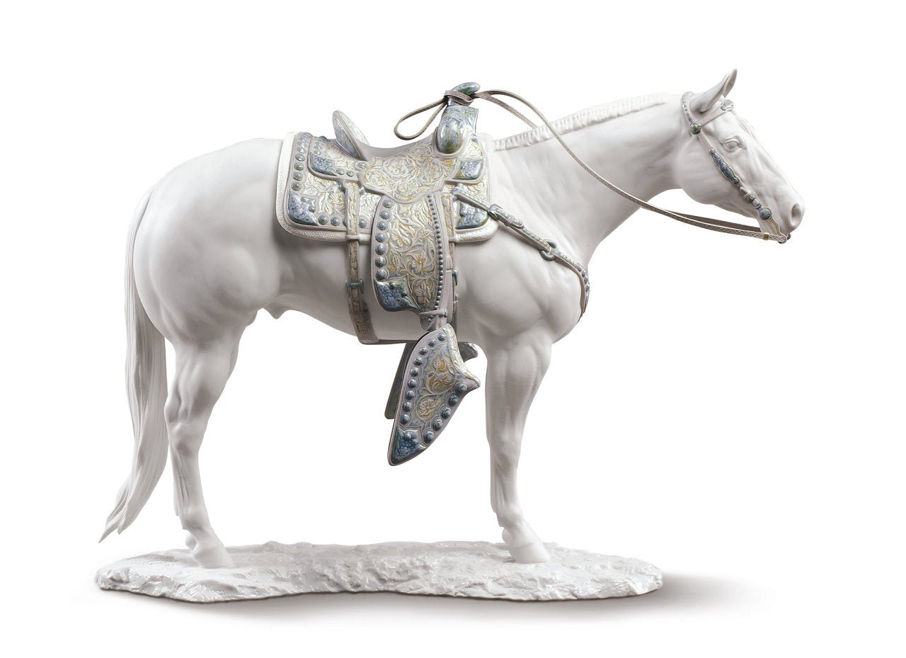 010 - 09273 - LLADRO® Figuren »""QUARTER HORSE"" weiß - Size: 37 x 51 x 16 cm « 2017 01009273