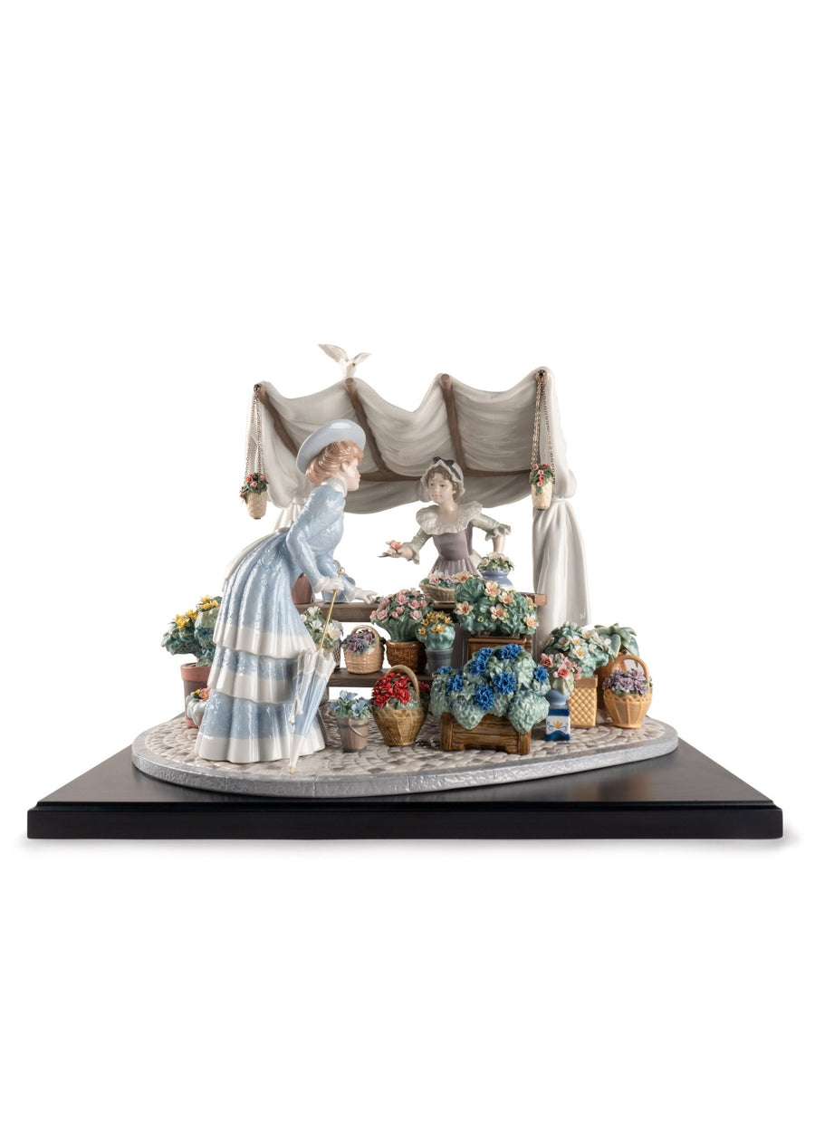 LLADRO® - 'Flowers market - Base included' Limited edition of 750 pieces 2021 01002023-010-02023