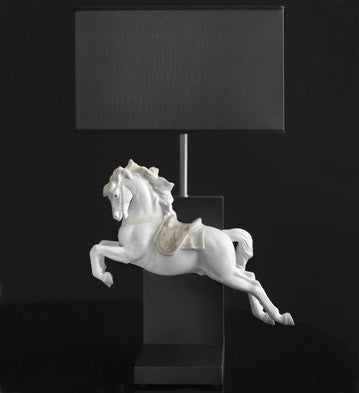 010 - 23060 - LLADRO® - »Lampe Pferd in der Pirouette (Ce)« 01023060