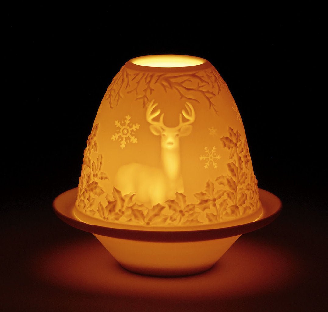 010 - 17316 - LLADRO® »Lithophanie mit Teller Figur »Hirsche« 01017316