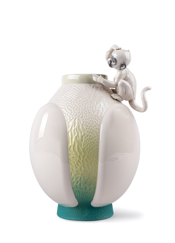LLADRO® - 'Monkey vase' 2021 01009499-010-09499