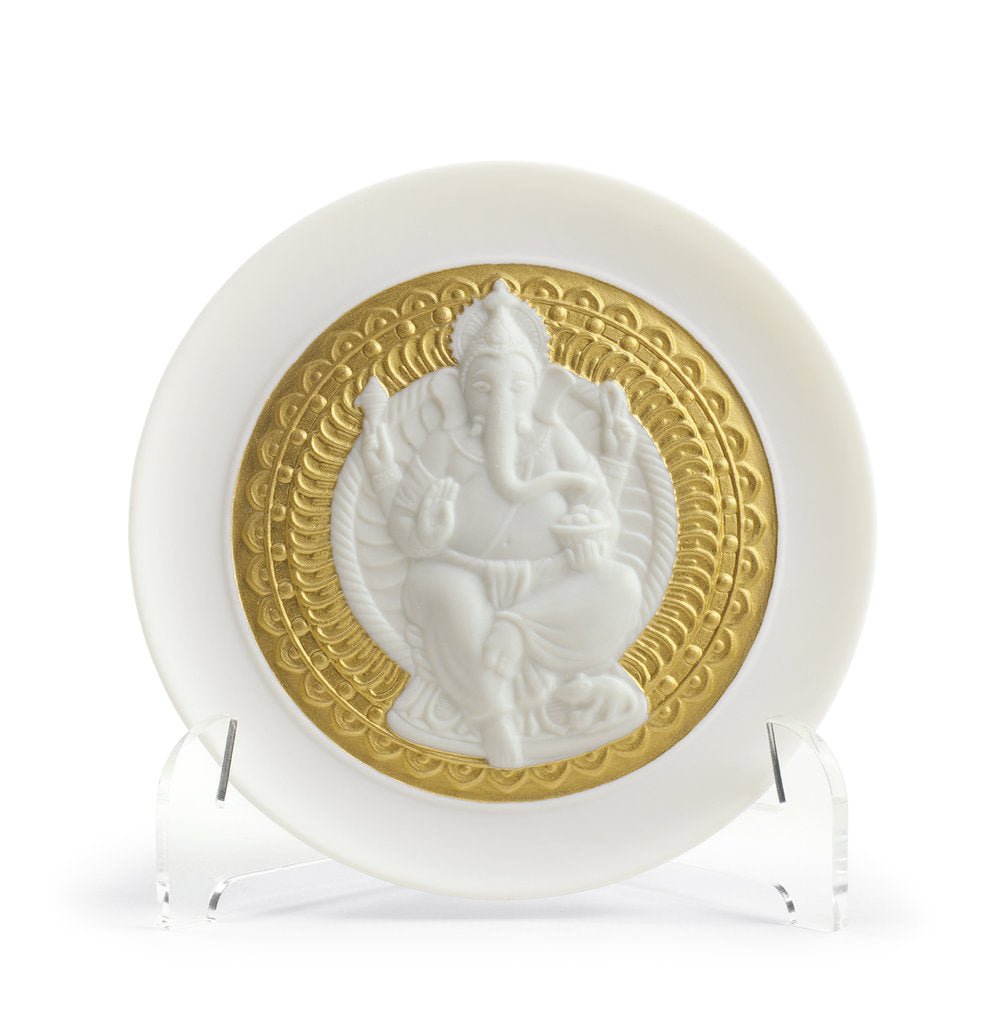 010 - 09155 - LLADRO® »Teller Göttin Lakshmi Und Lord Ganesha - 10 cm« 01009155