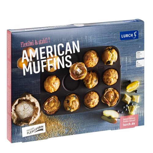 L00085031 - Lurch - Flexiform 'American Muffins 12fach braun'