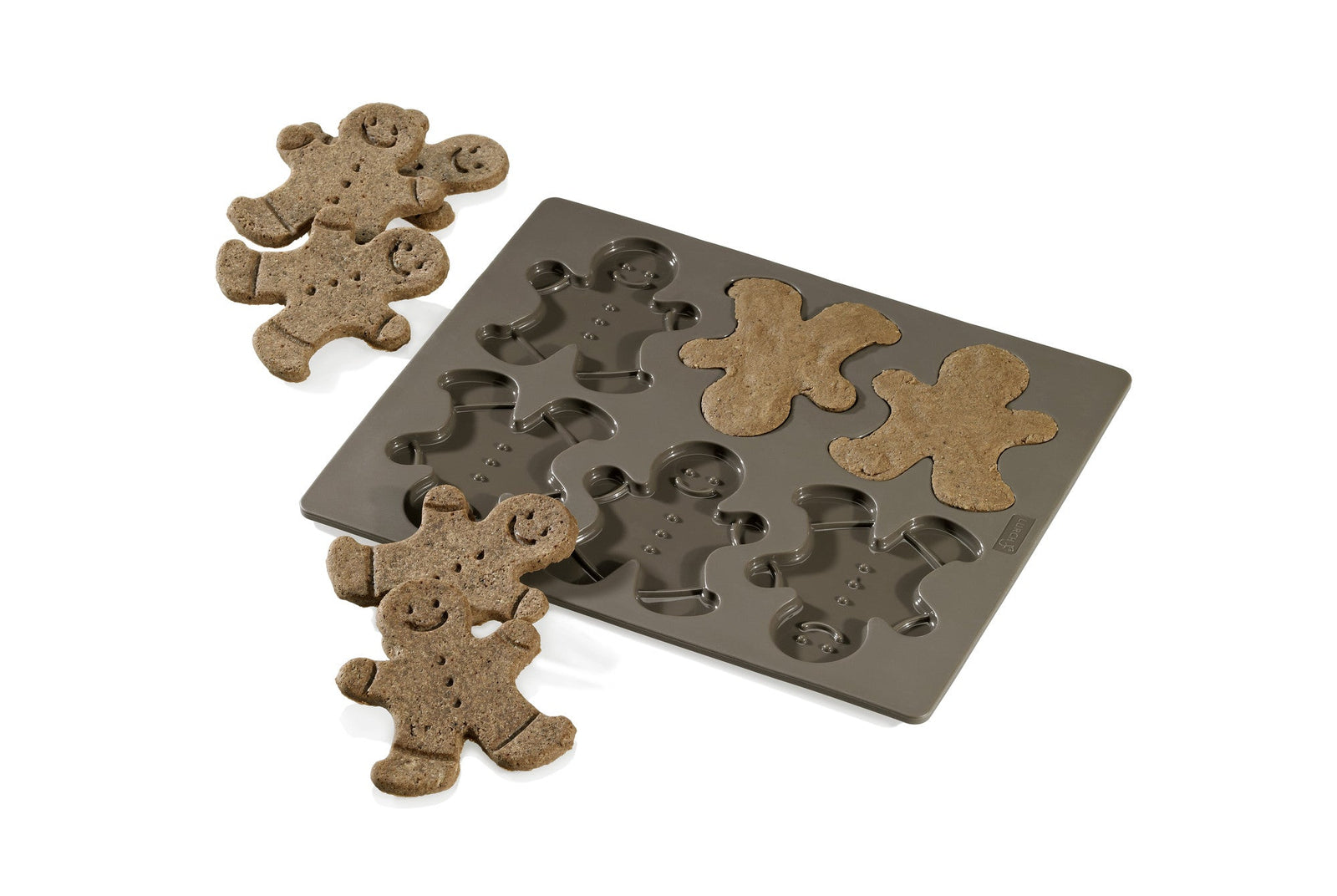 L00065014 - LURCH FlexiForm Lebkuchenmann 24x30cm Premium - Platin - Silikon braun