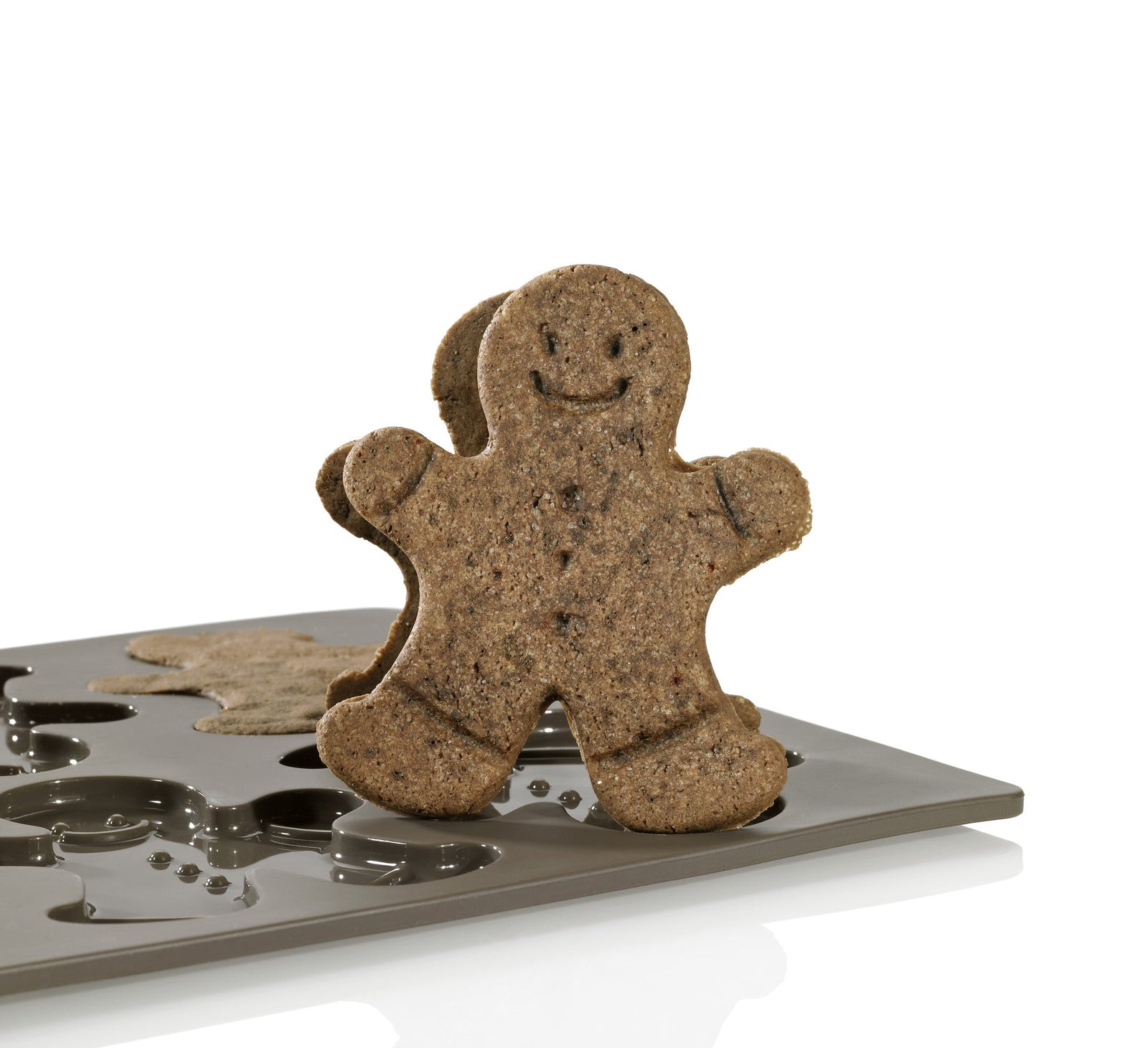 L00065014 - LURCH FlexiForm Lebkuchenmann 24x30cm Premium - Platin - Silikon braun