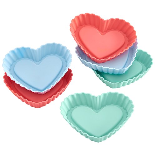 L0083017 - Lurch Flexiform Tortelett Herz 6er Set Pastel Mix