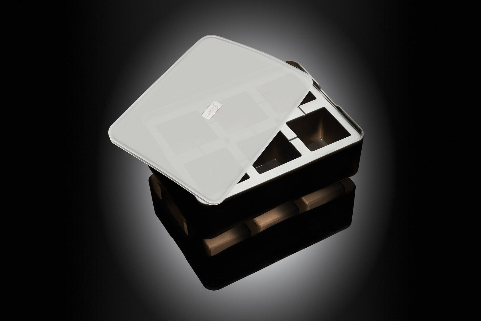 L00240715 - LURCH 'ICE FORMER Würfel 5x5cm schwarz transparent Eiswürfelform mit Deckel'