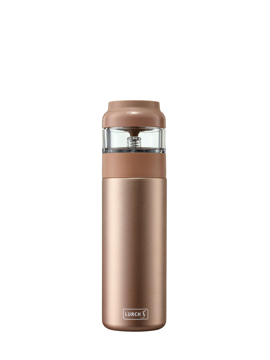 LURCH Isolier-Flasche Tee Edelstahl 0,4l mit integriertem Brühsystem light rose-L00240917