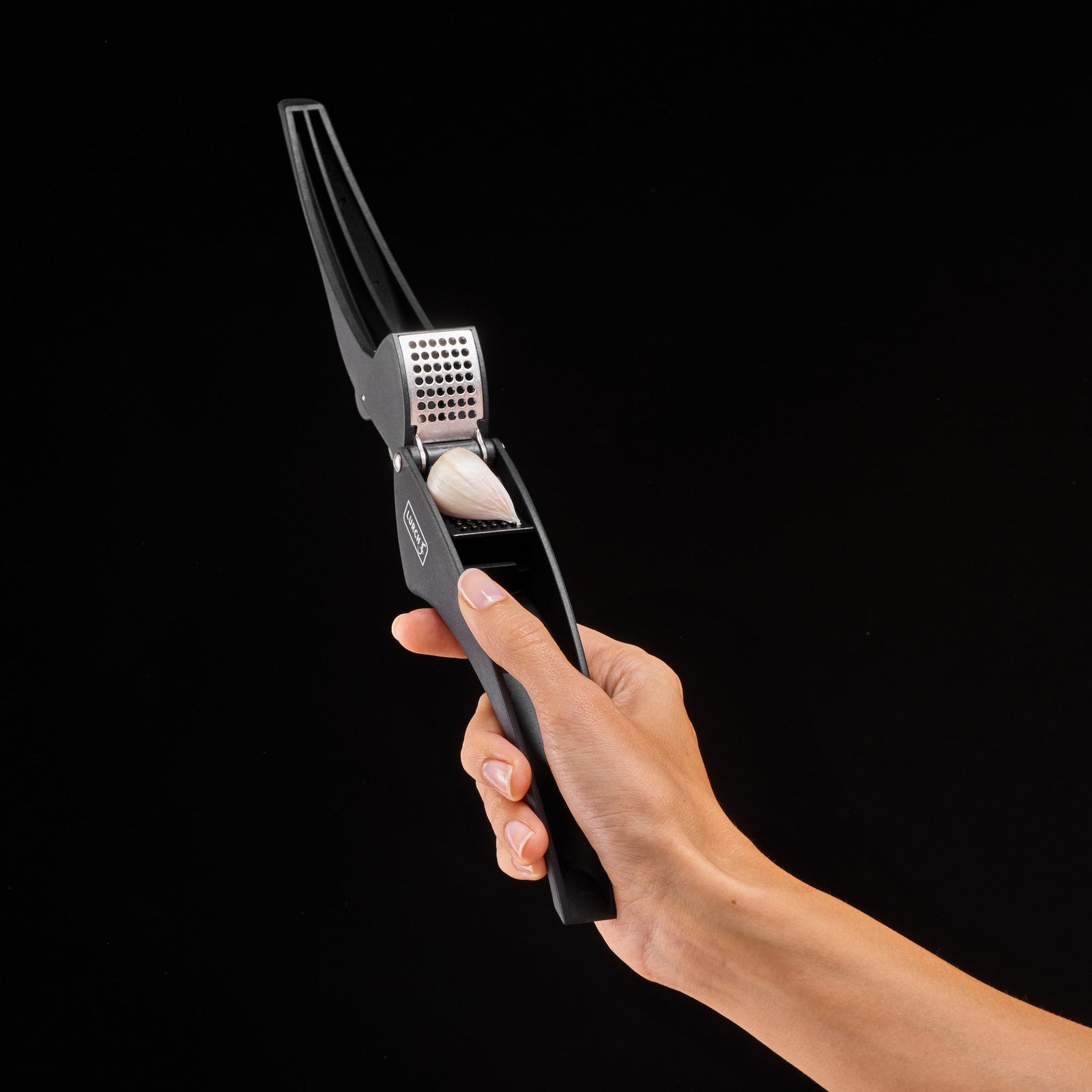 L00221405 - LURCH Knoblauchpresse Kunststoff Edelstahl schwarz