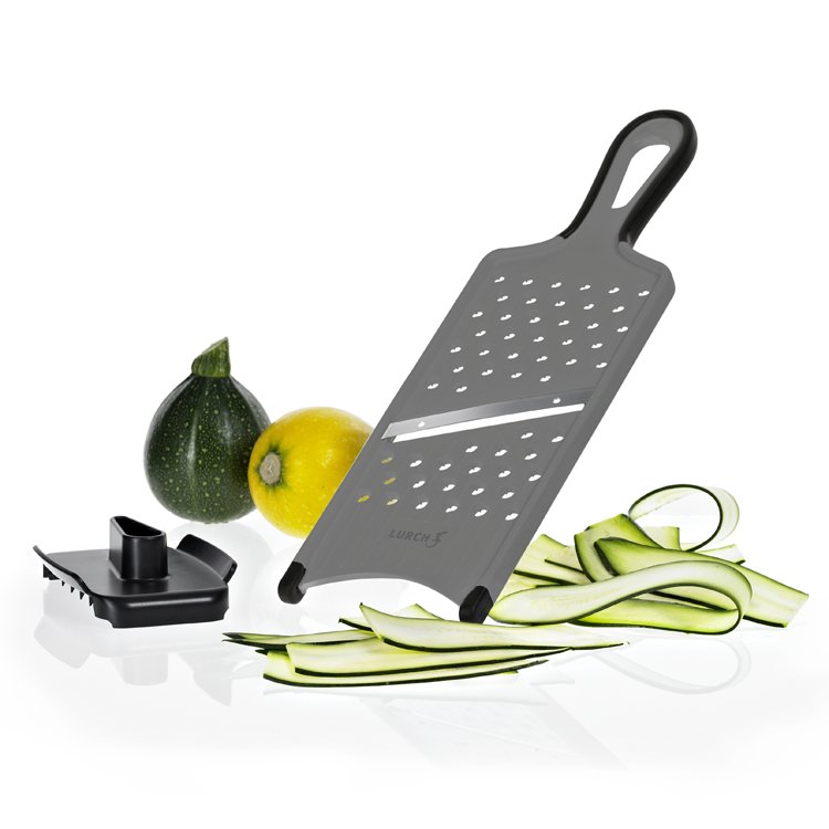 Lurch, Küchenhelfer 'Gemüsehobel iron grey/schwarz' mit Kronenreibe und Restehalter-L00220298