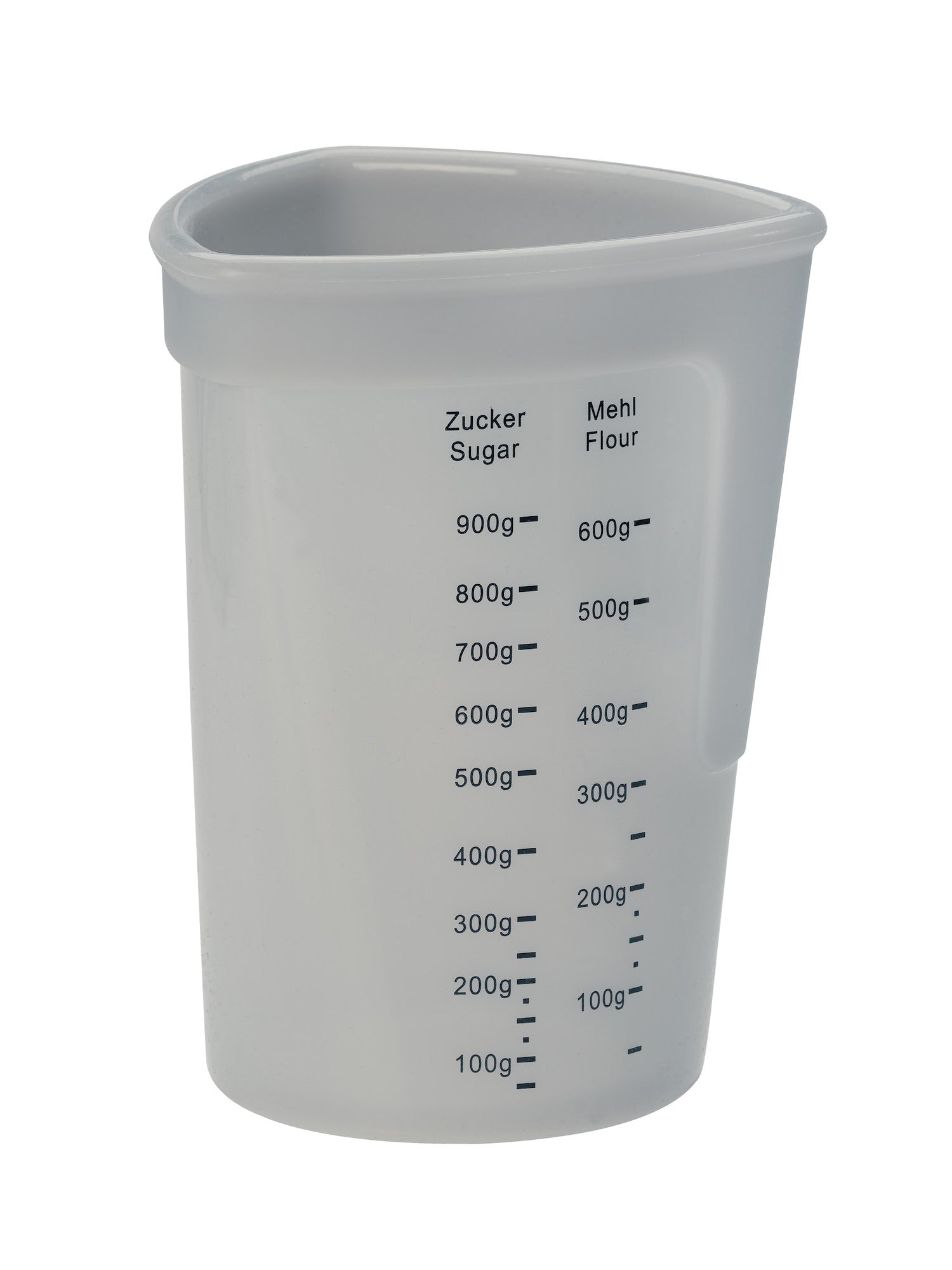 L00070260 - LURCH Messbecher Silikon 1l lichtgrau mit spitzzulaufender Schüttkante