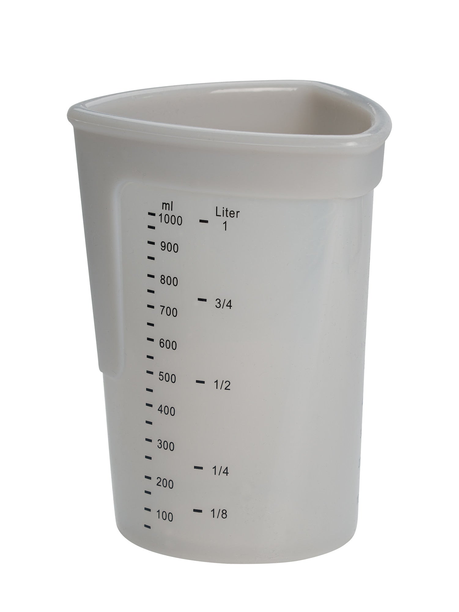 L00070260 - LURCH Messbecher Silikon 1l lichtgrau mit spitzzulaufender Schüttkante
