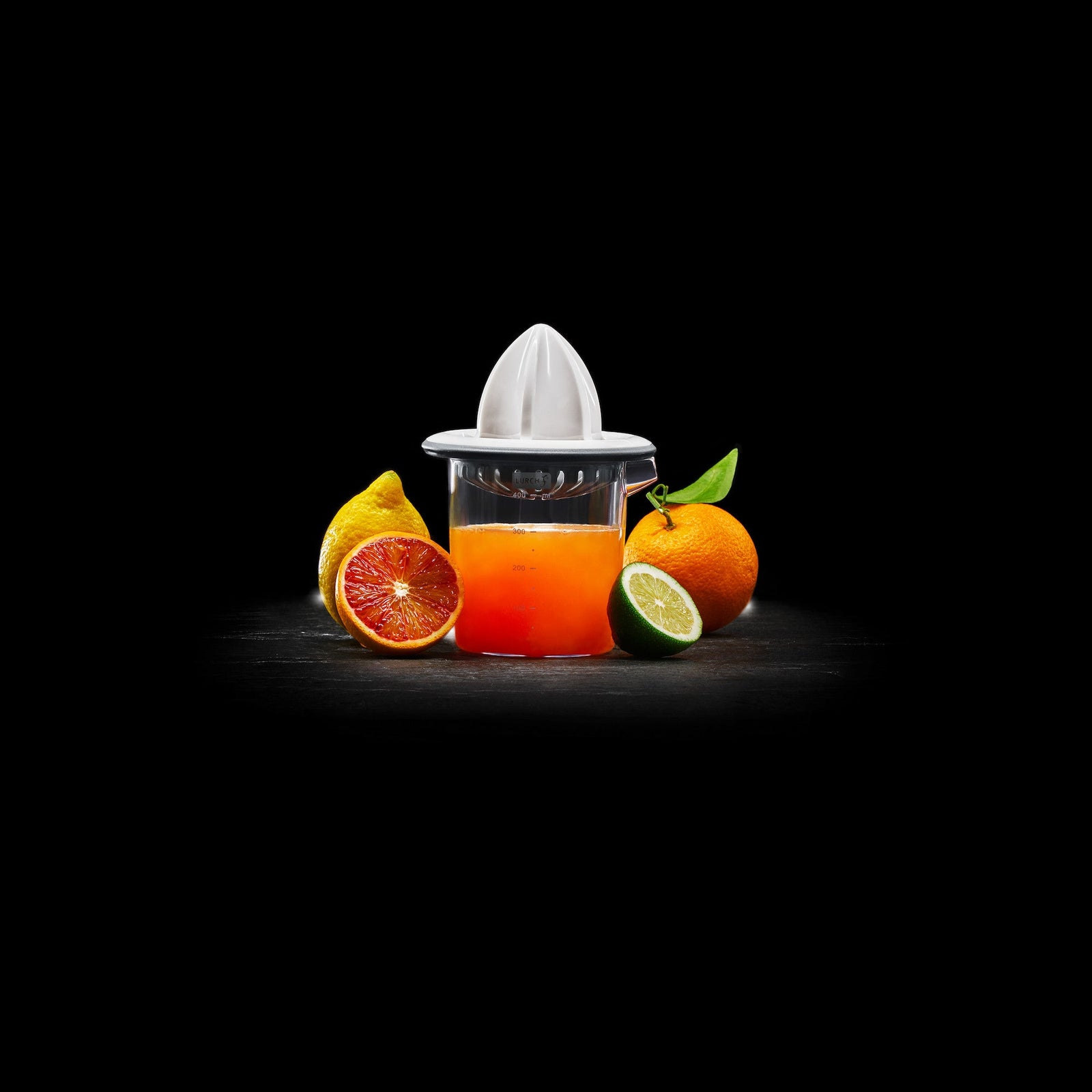 L00221490 - LURCH Zitruspresse mit Ausgießer steingrau/weiß