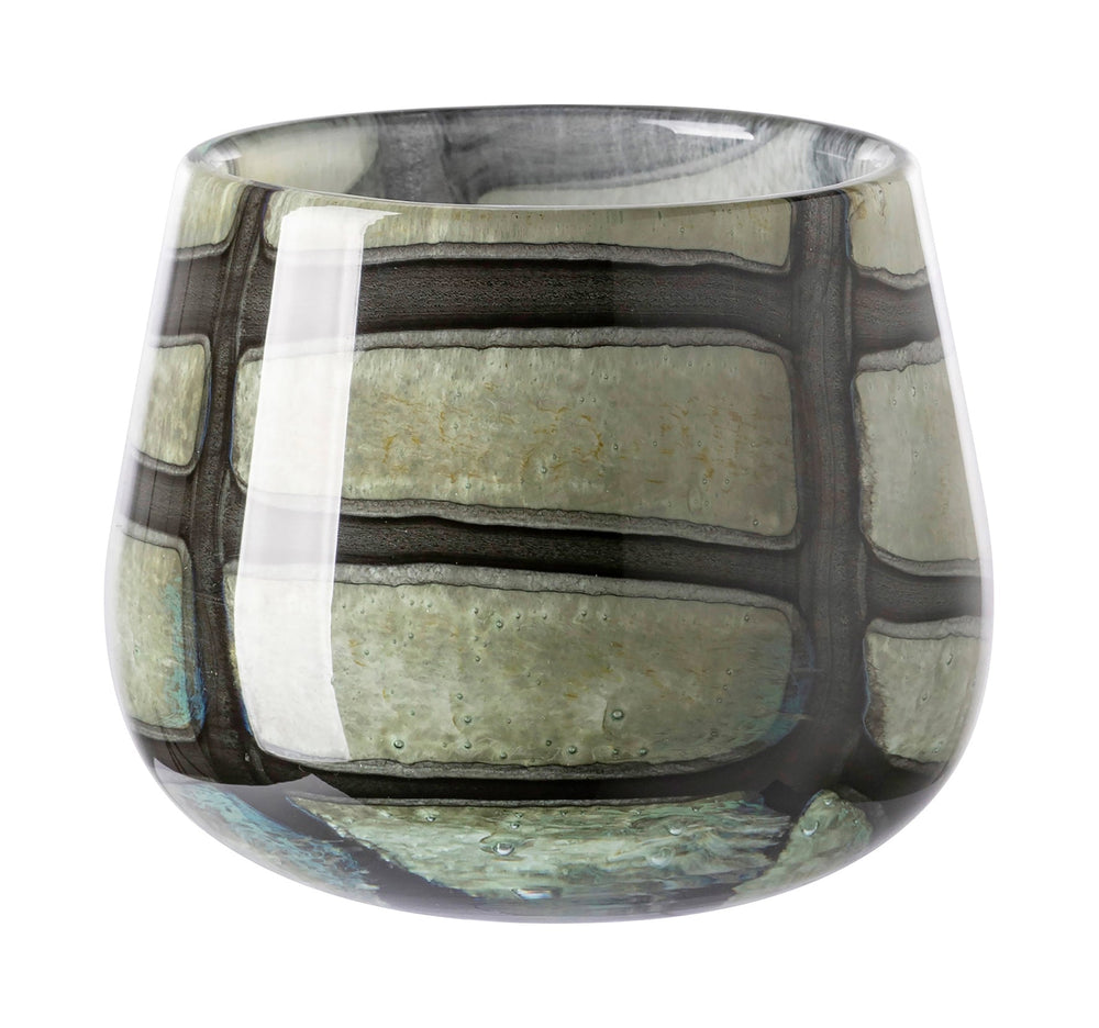 MARLY Vase & Windlicht, schwarz-salbei 11cm, Fink-FINK-115373