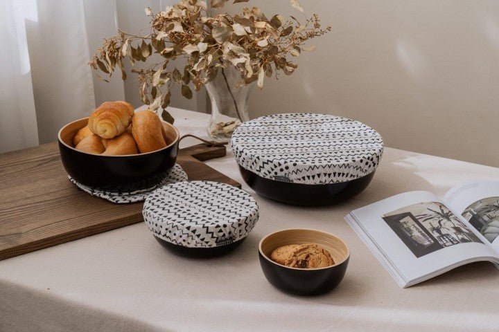 NUTSLD16 - NUTS 'Textil Schüsselabdeckung "Ethno" 3er Set '