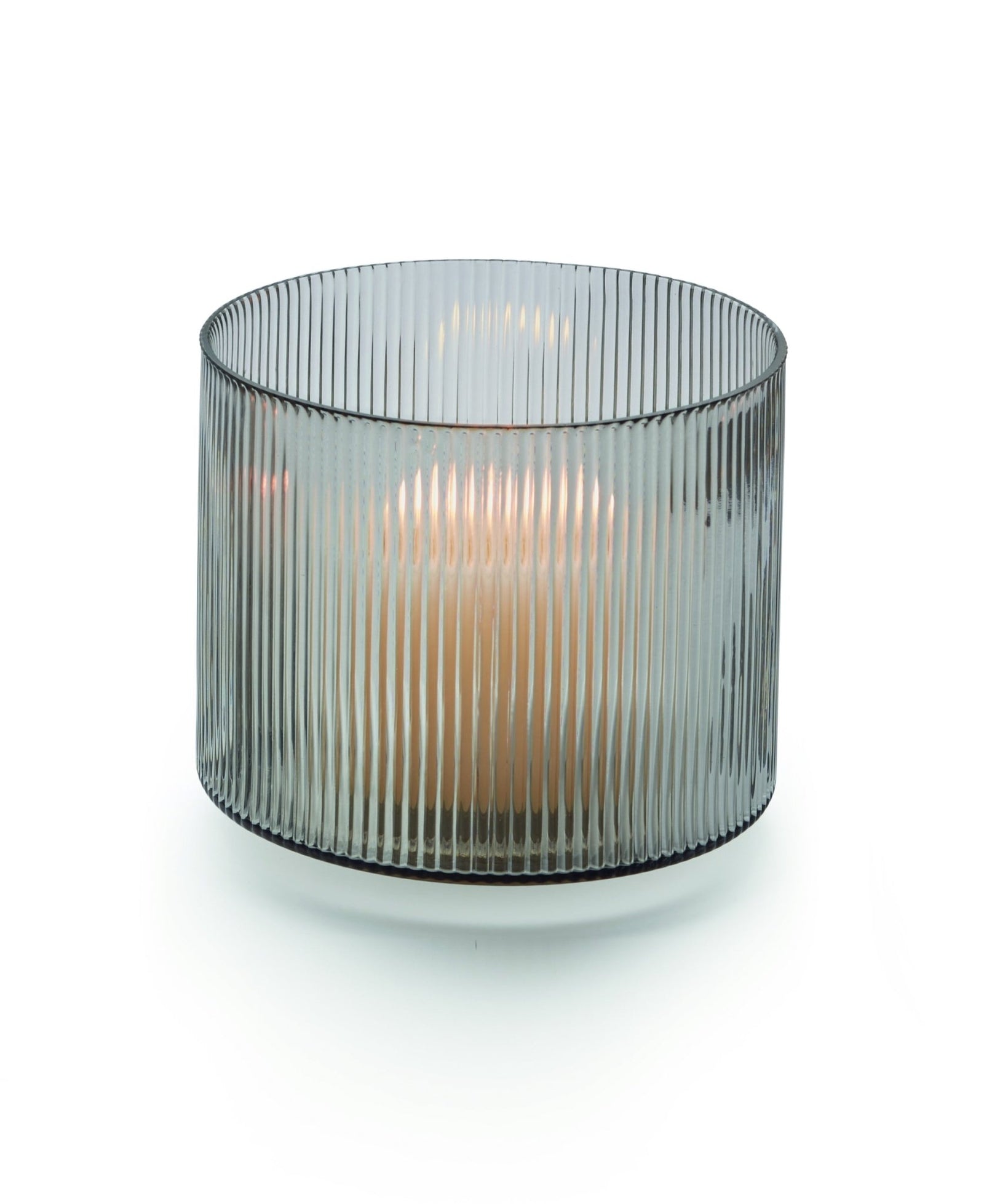 P107013 - PHILIPPI 'Line Windlicht, graues Glas 18cm (d)'