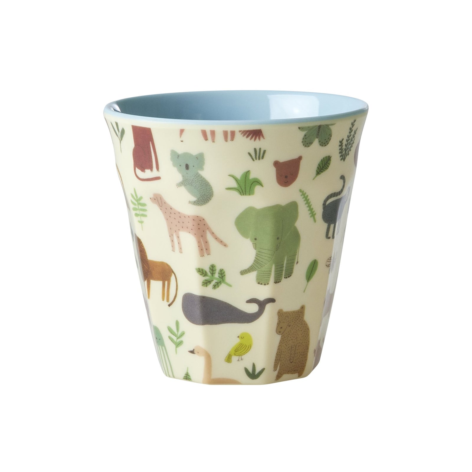 ri - KICUP - SWJUNMI - rice - Kindertasse mit Sweet Jungle - Print - Staubblau - Klein, 160ml