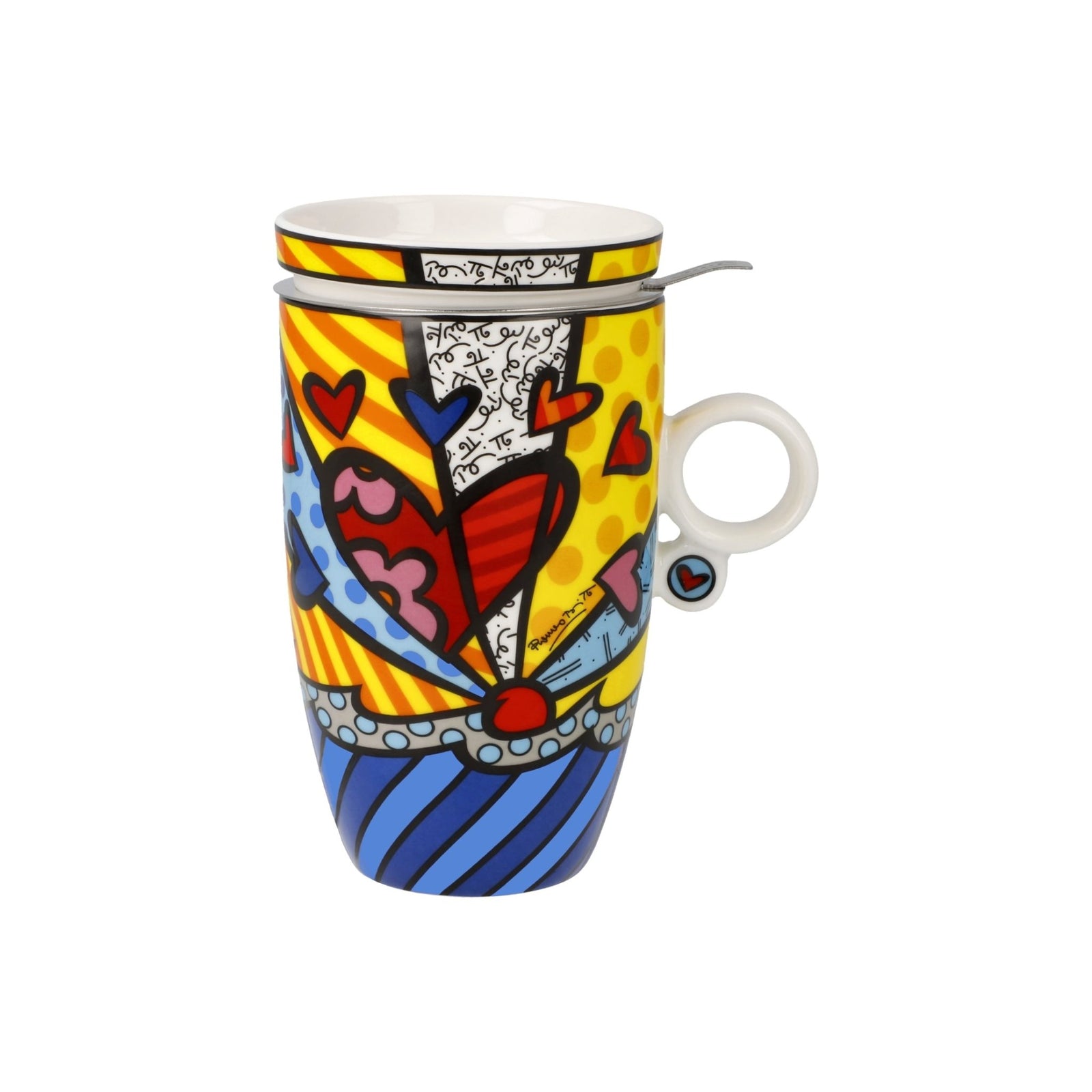 66453221 - Romero Britto - A New Day, Goebel, Teetasse mit Deckel und Sieb, 2024