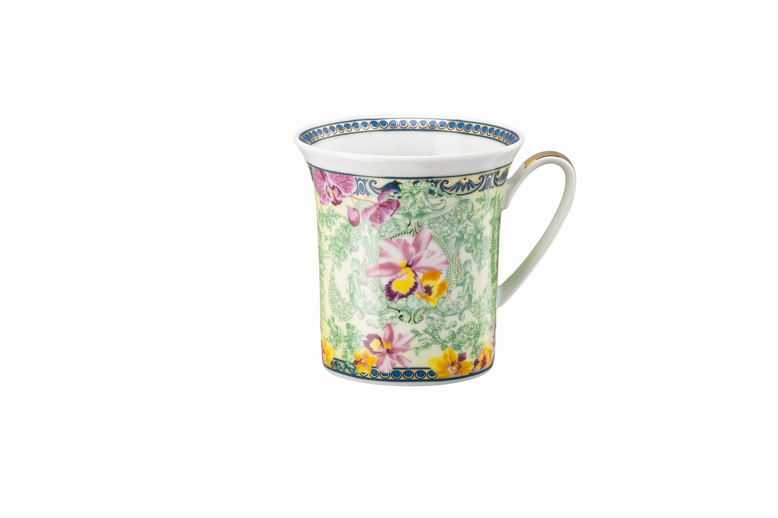 19315 - 409981 - 28700 - Rosenthal Versace 30 Jahre - Becher mit Deckel 'D.V. Floralia - 2004'