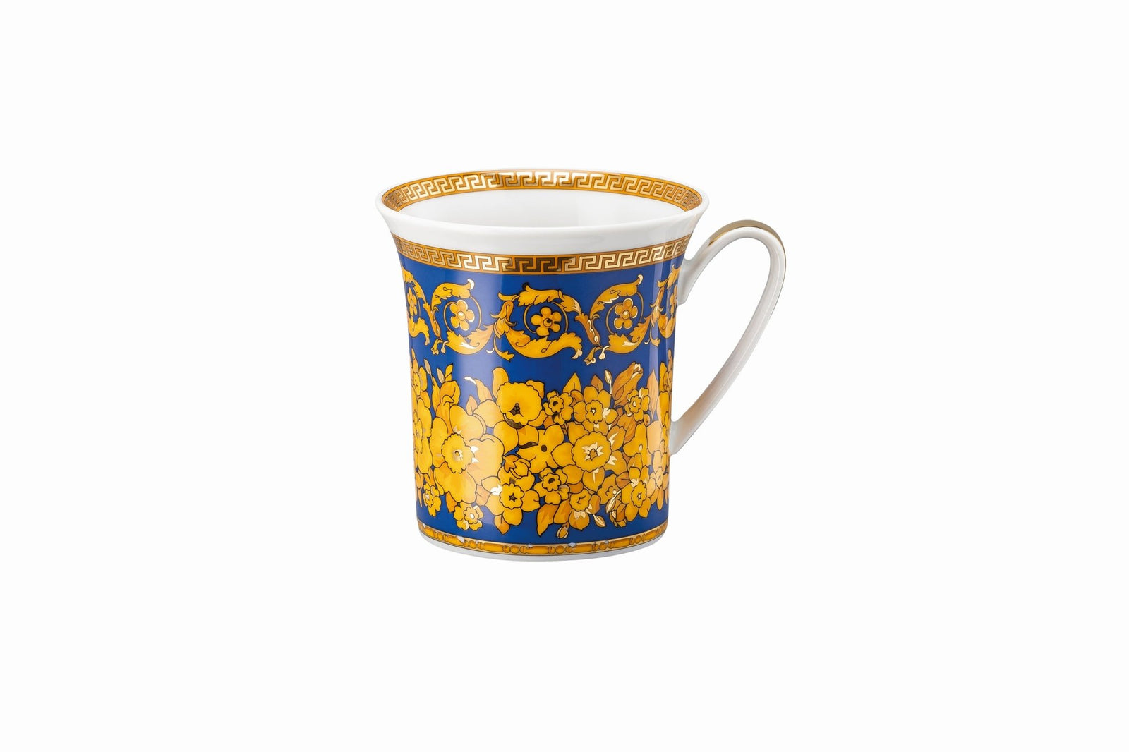 19315 - 409976 - 28700 - Rosenthal Versace 30 Jahre - Becher mit Deckel 'Floralia Blue - 2000'