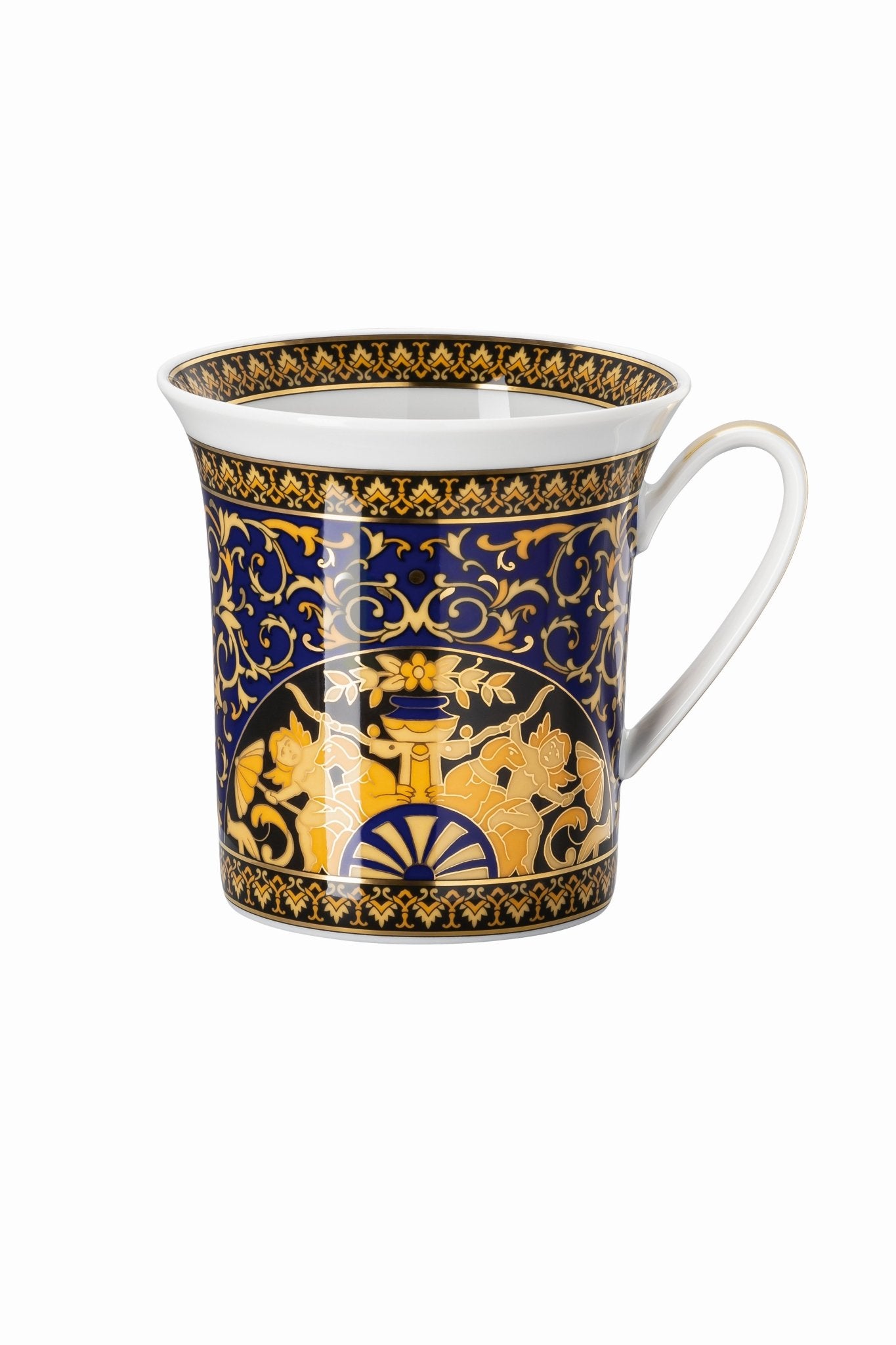 19315 - 409620 - 28700 - Rosenthal Versace 30 Jahre - Becher mit Deckel 'Medusa blau - 2001'