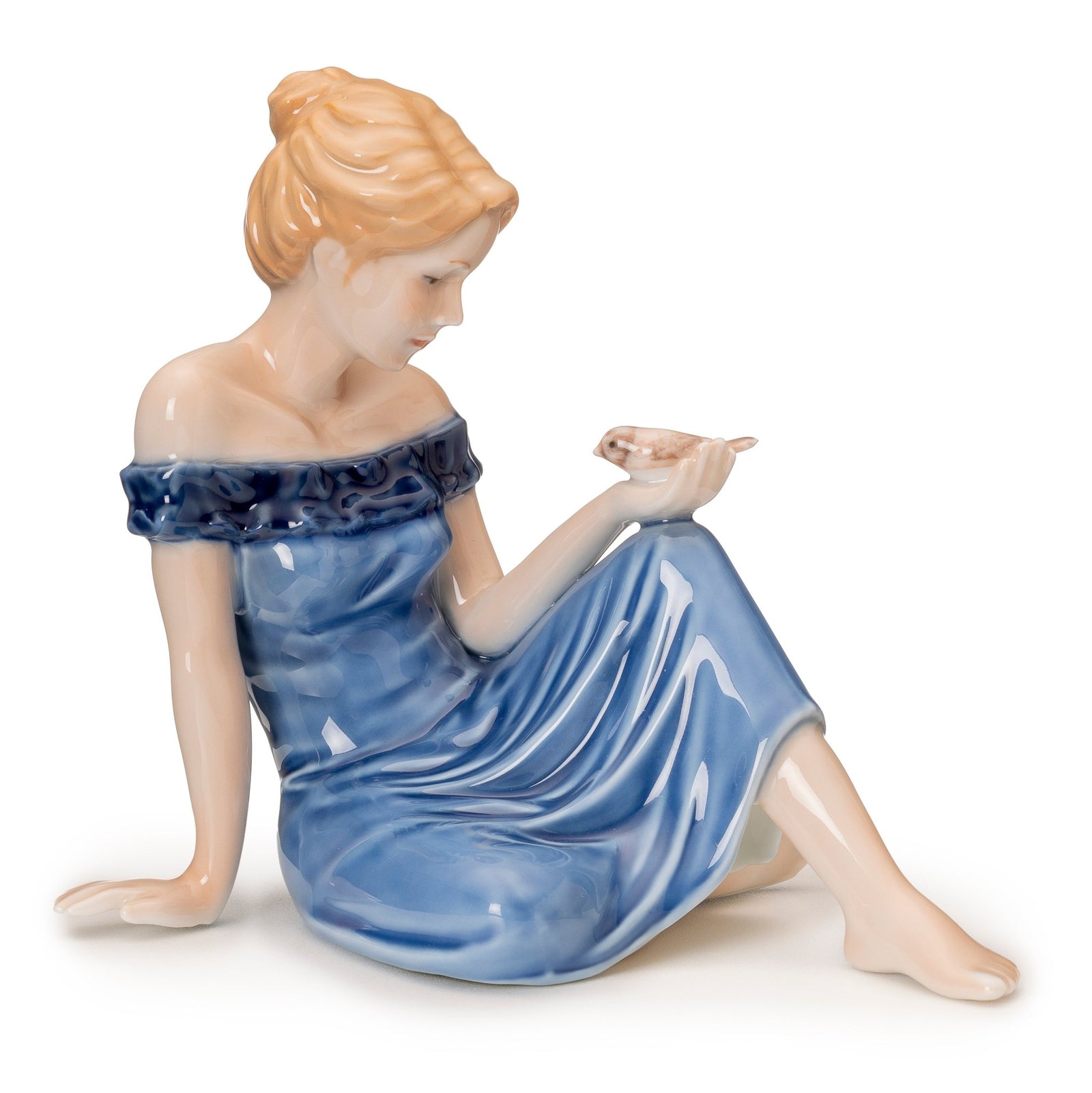ROC - RF1249274 - Royal Copenhagen Frauen Figur 'Mädchen mit Vögelchen'