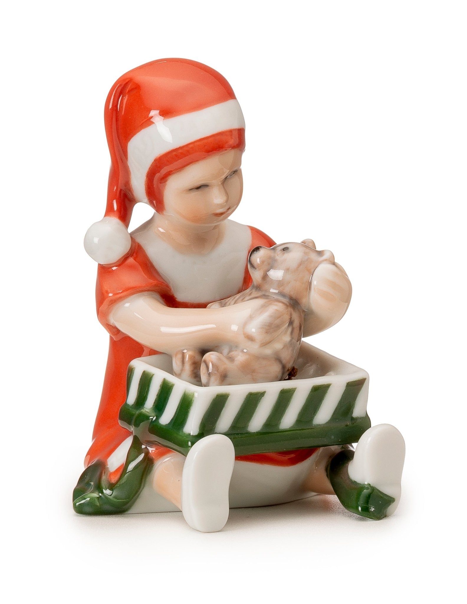 ROC - RF5021097 - Royal Copenhagen Weihnachten 'Elsa beim Öffnen des Mini - Geschenks - rot'