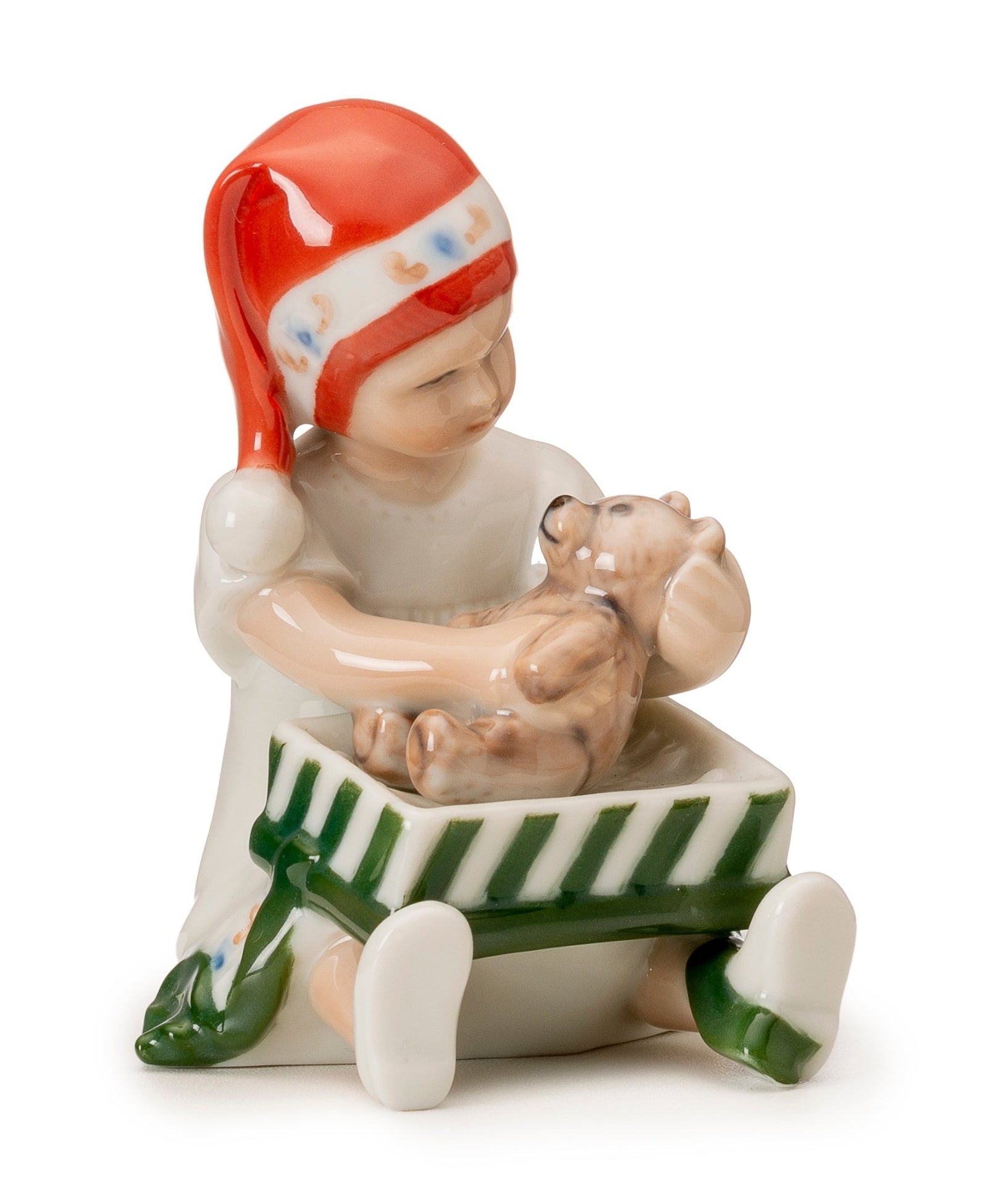 ROC - RF5021098 - Royal Copenhagen Weihnachten 'Elsa beim Öffnen des Mini - Geschenks - weiß'