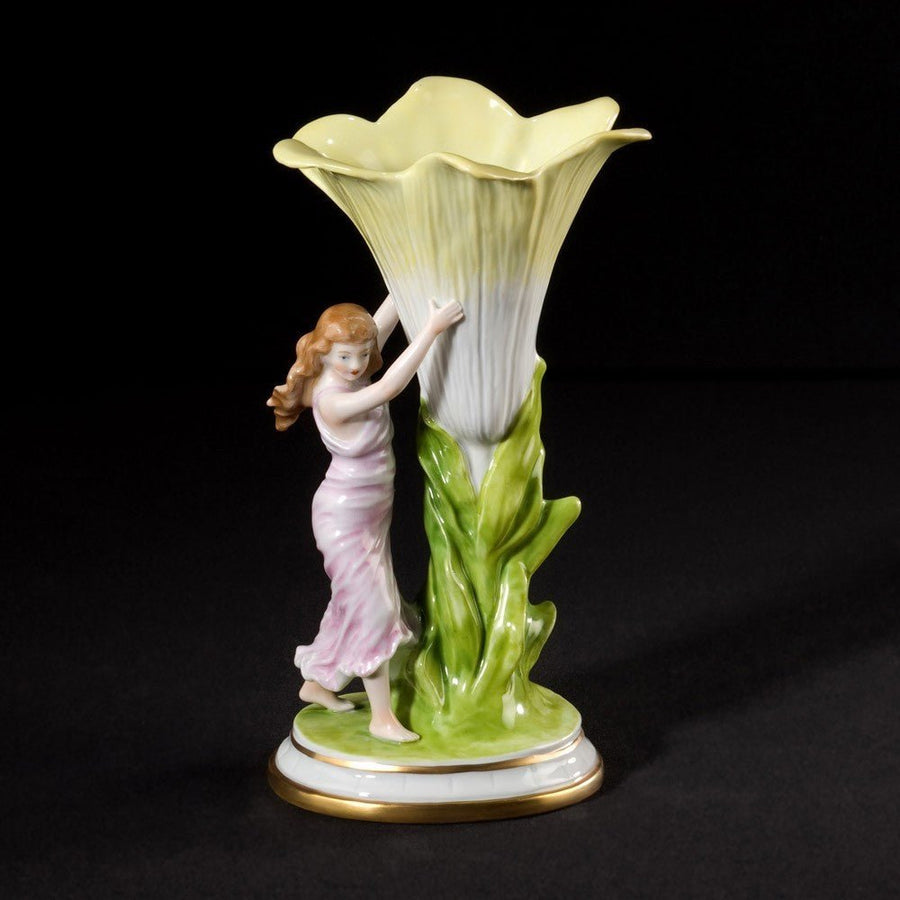 Scheibe-Alsbach Porzellan - Vase mit Figur-10611/A-10