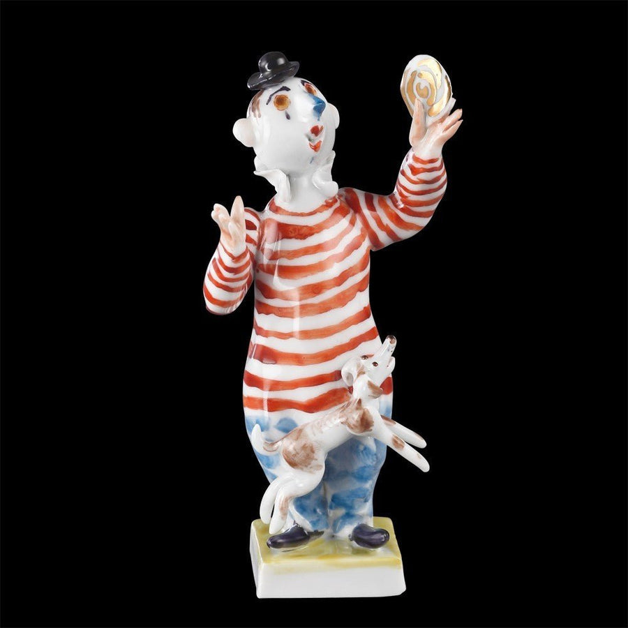 Schwarzburger Werkstätten - kleiner Clown mit Hund Figuren-U6037-M
