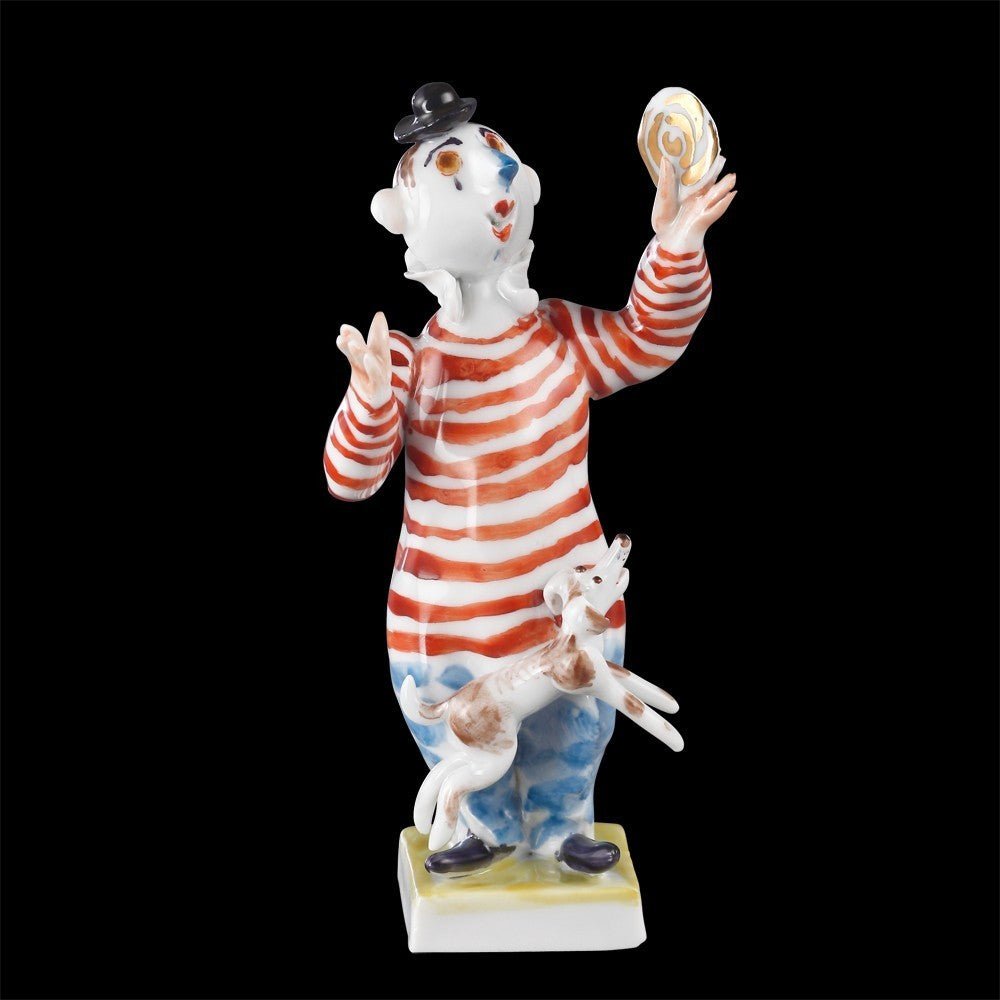 Schwarzburger Werkstätten - kleiner Clown mit Hund Figuren-U6037-M
