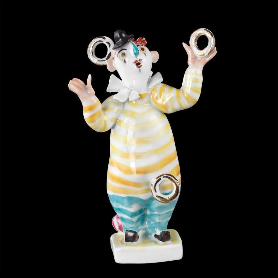 Schwarzburger Werkstätten - kleiner Clown mit Ringen Figuren-U6036-M