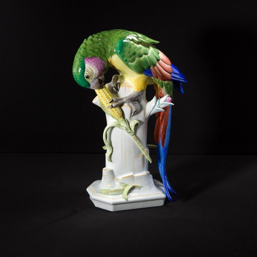 Schwarzburger Werkstätten - Tiere Papagei mit Maiskolben Figuren-U1310-M