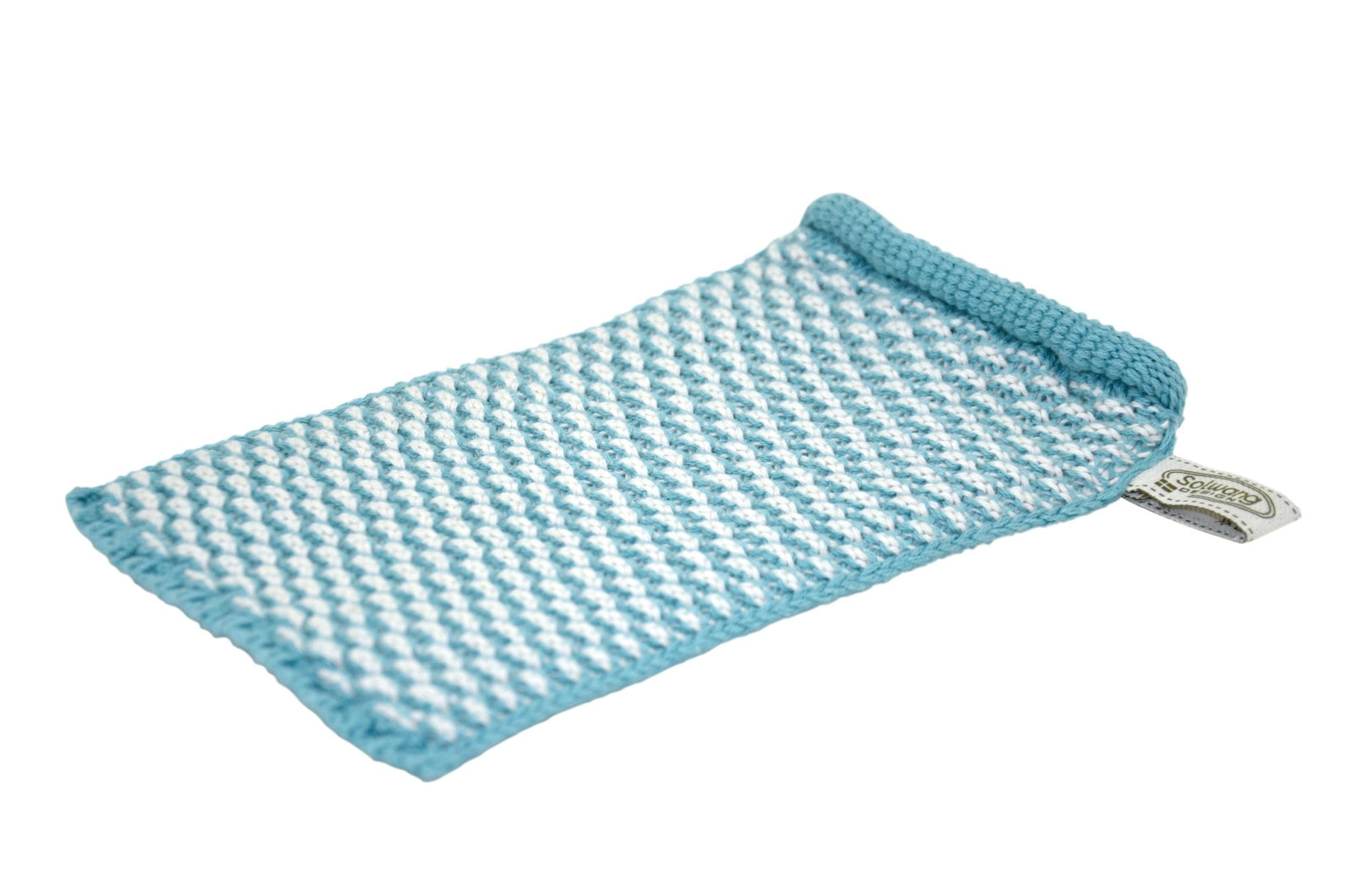 SOL - BK02116 - Solwang '1 Stück Waschhandschuh in Natur/Azur Bio'