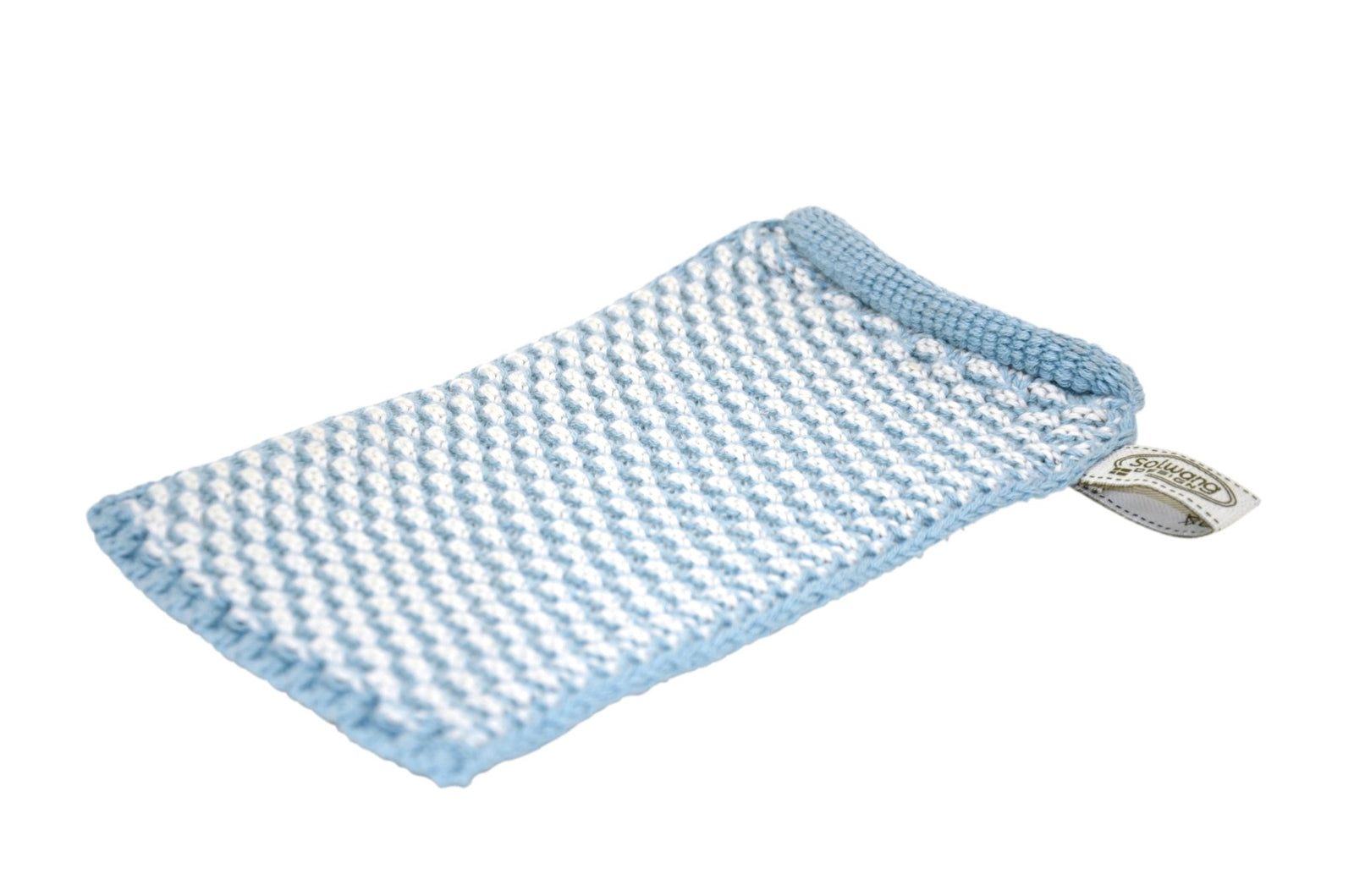 SOL - BK02100 - Solwang '1 Stück Waschhandschuh in Natur/hellem Antikblau.'