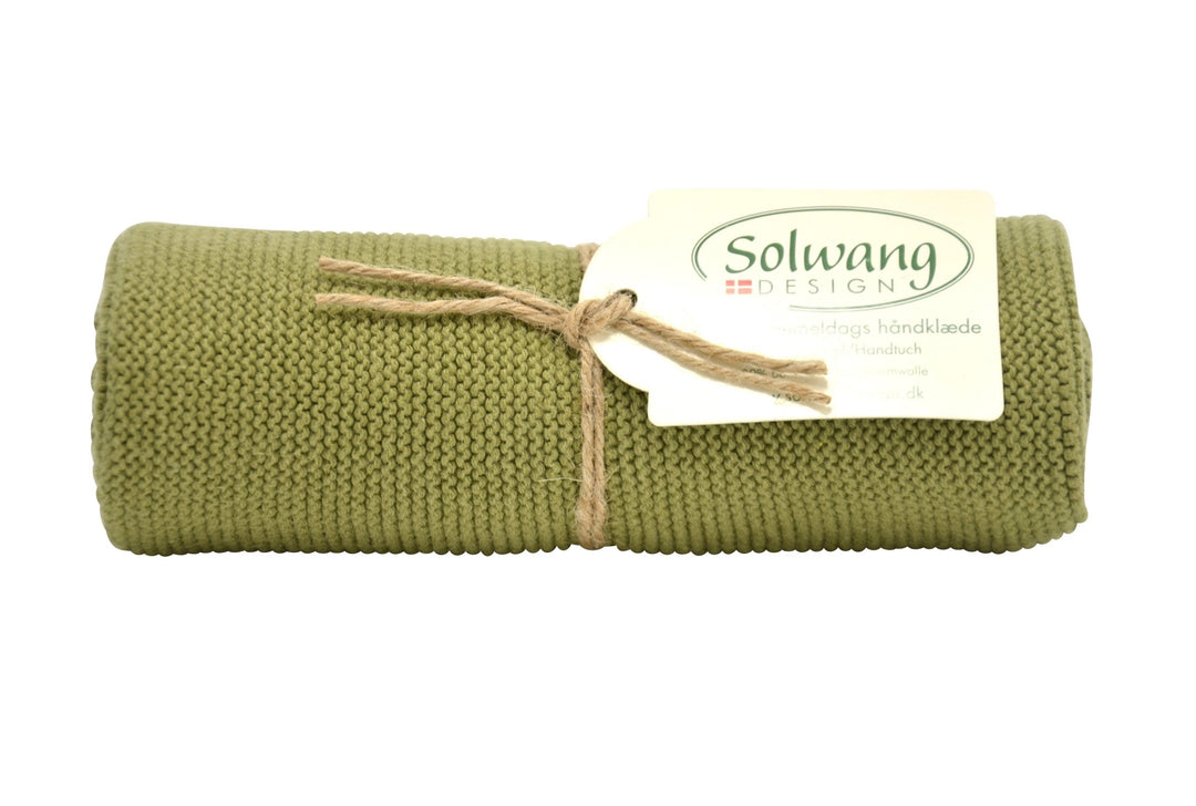Solwang Handtücher '1 Stück gestricktes Handtuch' Dark olive-SOL-H32