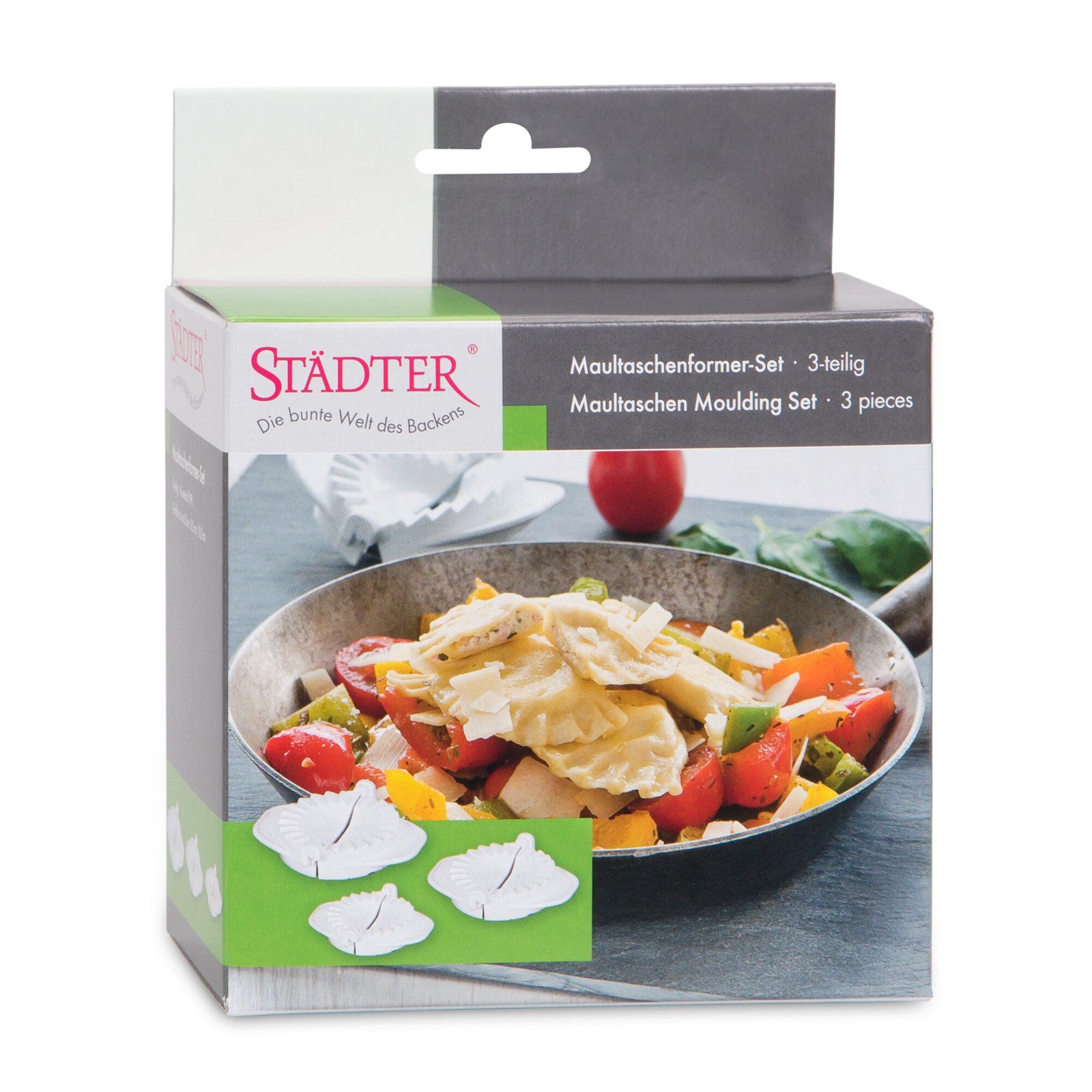 ST - 727014 - Städter 'ALFREDO'S PASTA - Maultaschenformer ø 6 / 8 / 10 cm Weiß'