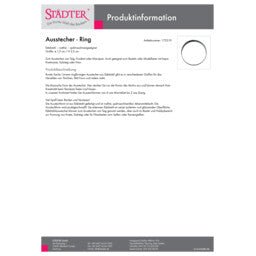 ST - 172319 - Städter 'Ausstecher Ring ø 1,2 cm / H 2,5 cm'