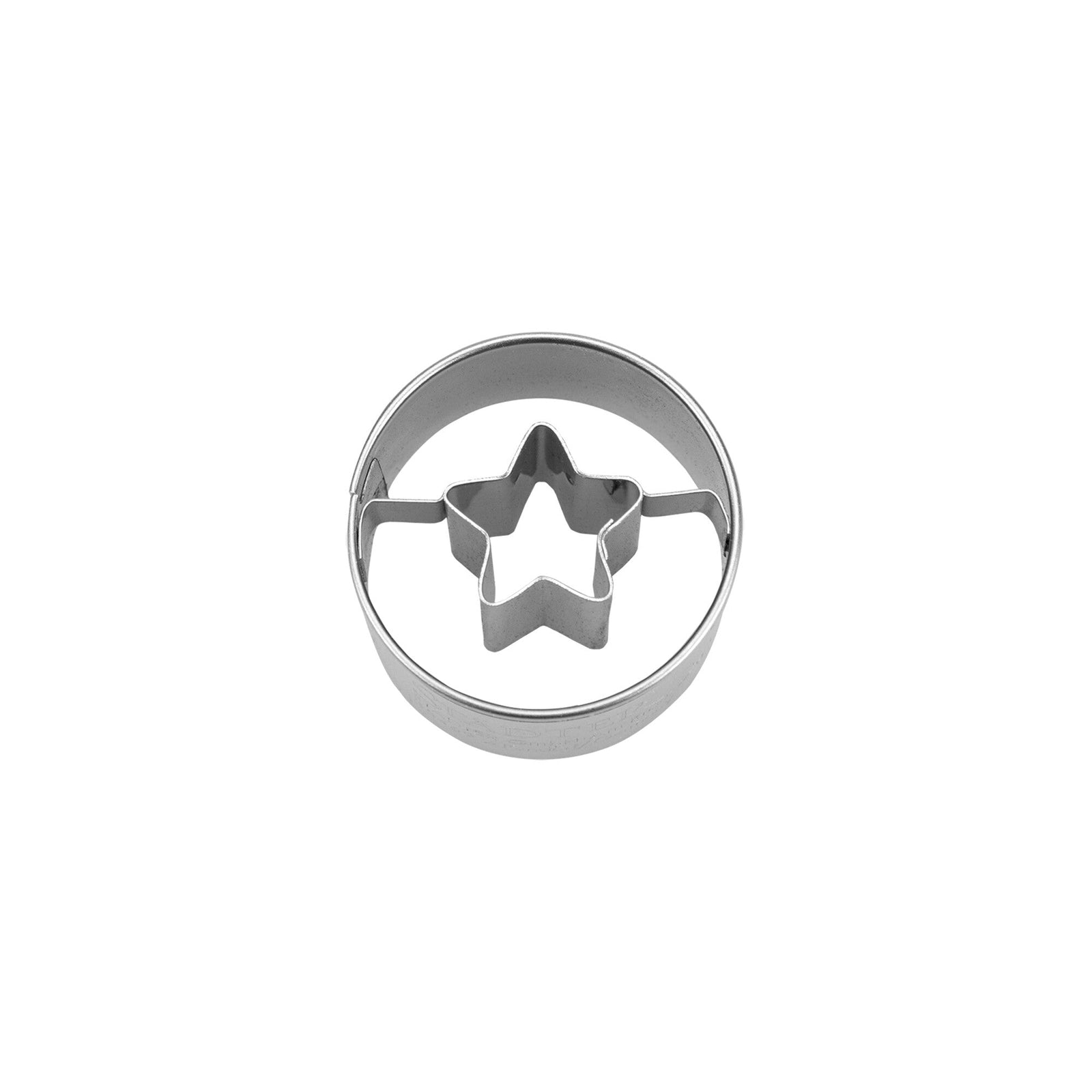 ST - 955295 - Städter 'Ausstecher Stern Ring in Ring Mini Edelstahl D3cm'
