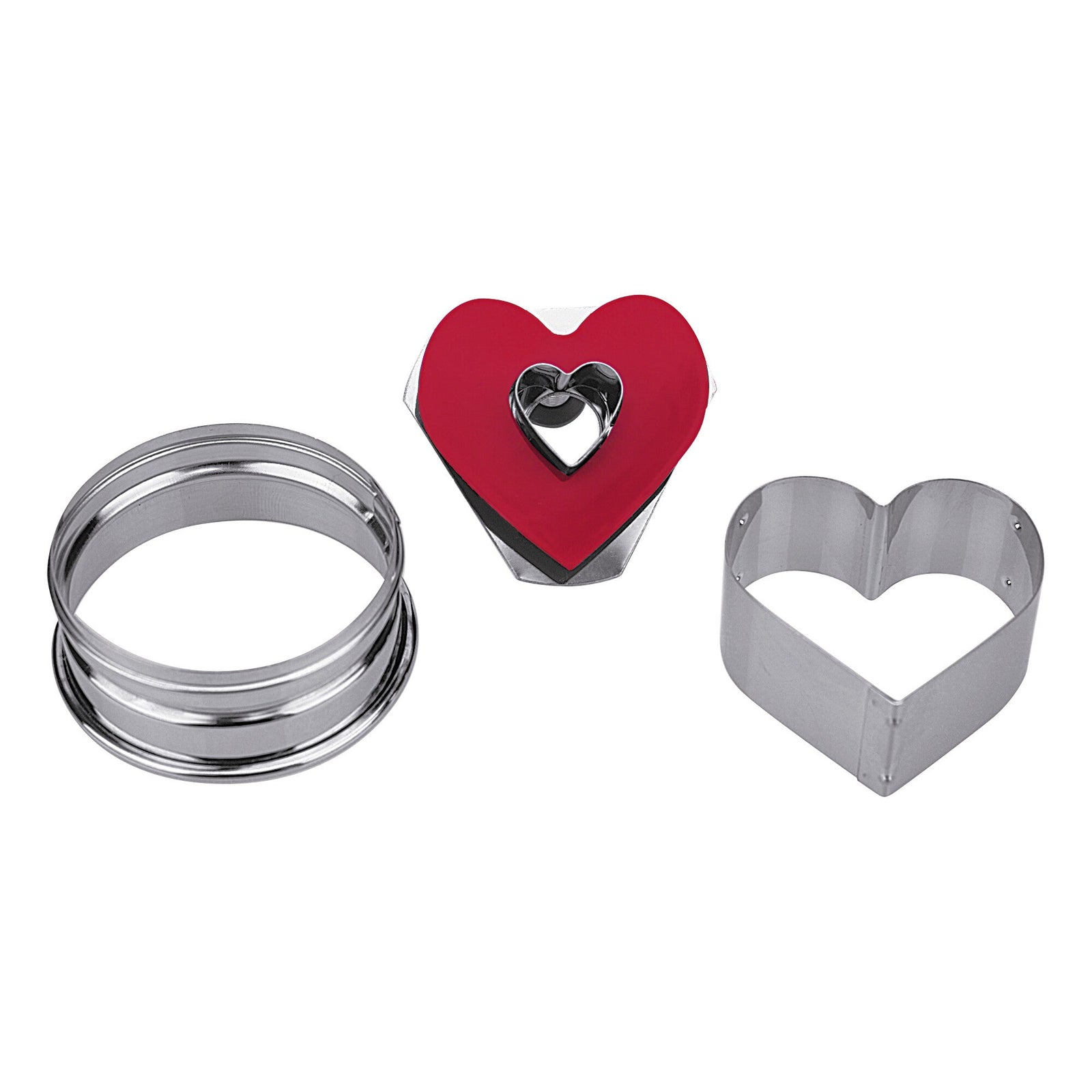 ST - 966353 - Städter 'LINZER - AUSSTECHER MIT AUSWERFER - Herz mit Innenherz - zerlegbar'