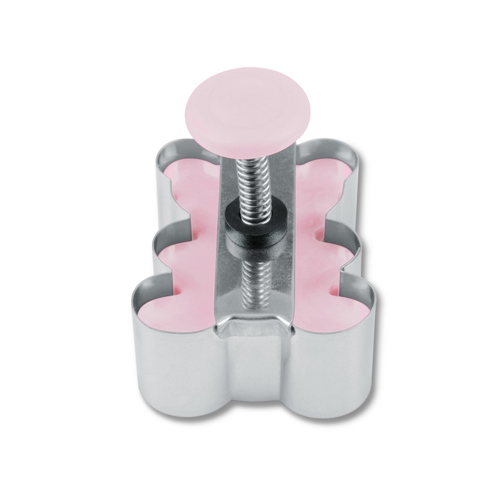 ST - 055063 - Städter 'Präge - Ausstecher mit Auswerfer Bär, Rosa, 5cm'