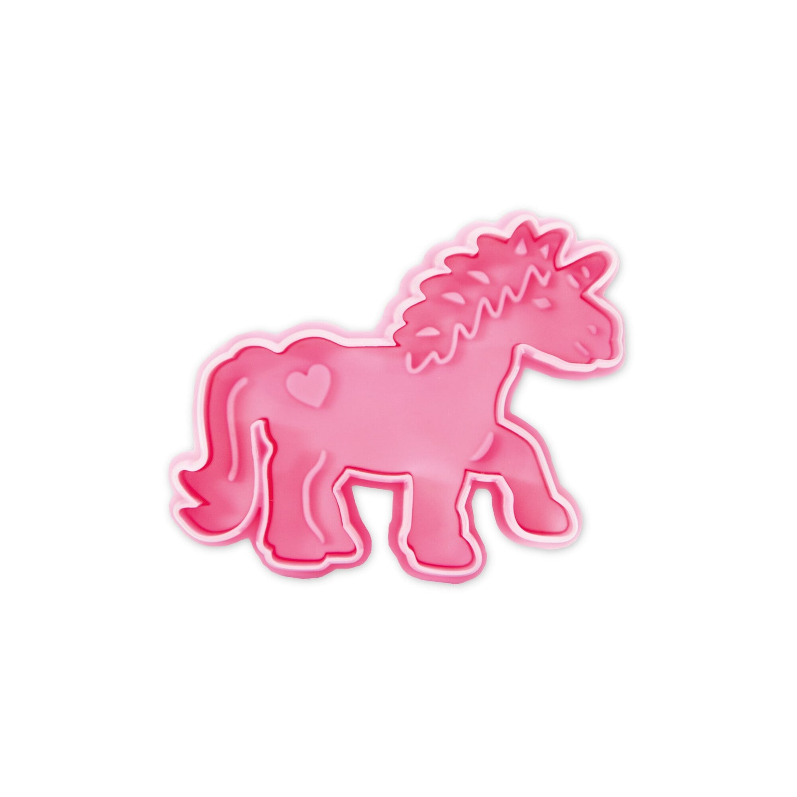 ST - 170971 - Städter 'Präge - Ausstecher mit Auswerfer Einhorn, Rosa, 7cm'