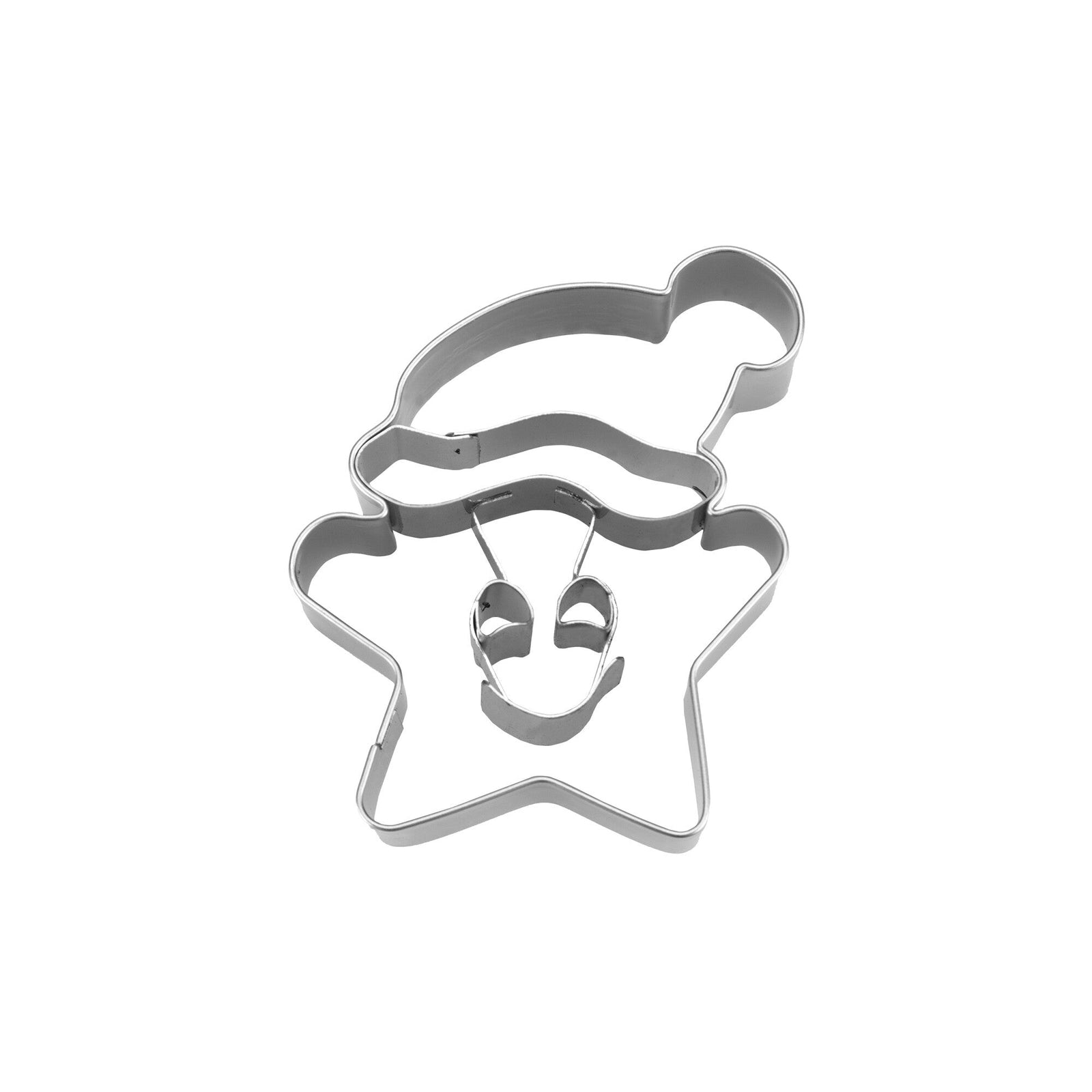 ST - 217348 - Städter 'Präge - Ausstecher Stern mit Mütze, Edelstahl, 6,5cm'
