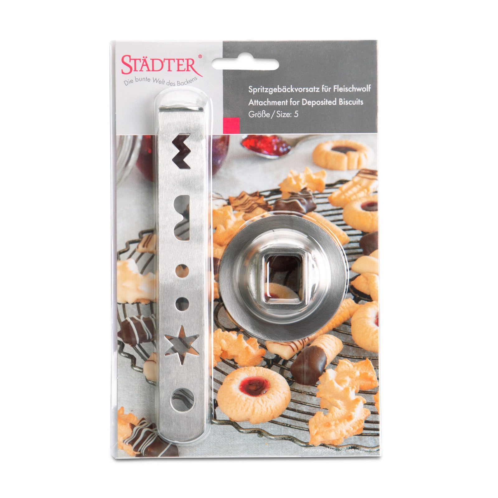ST - 229051 - Städter 'Spritzgebäckvorsatz für Fleischwolf Größe 5'
