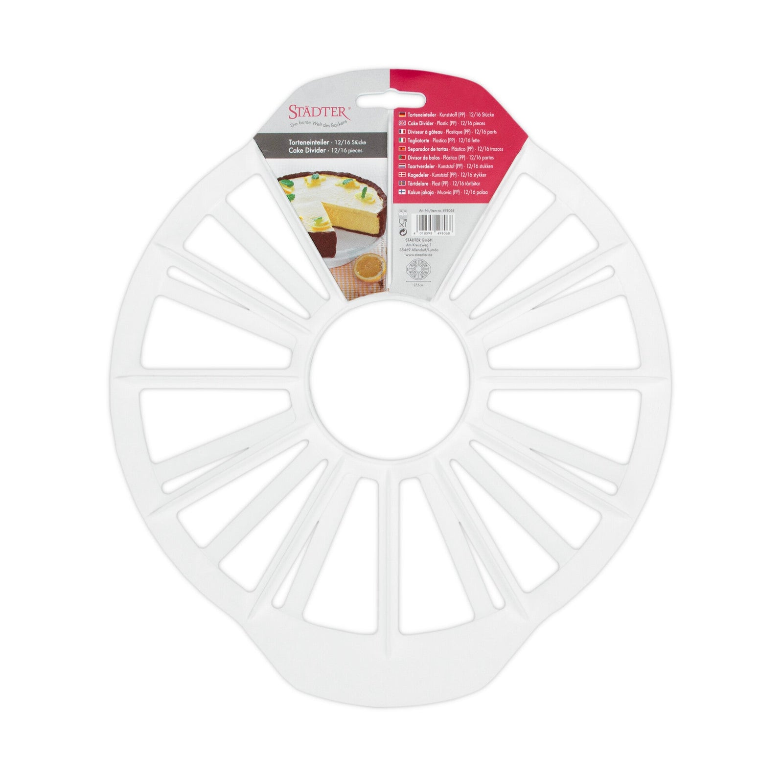 ST - 498068 - Städter 'Torteneinteiler ø 275 cm für 12 oder 16 Stücke'